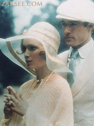 رابرت ردفورد و میا فارو با جواهرات کارتیه در فیلم The Great Gatsby
